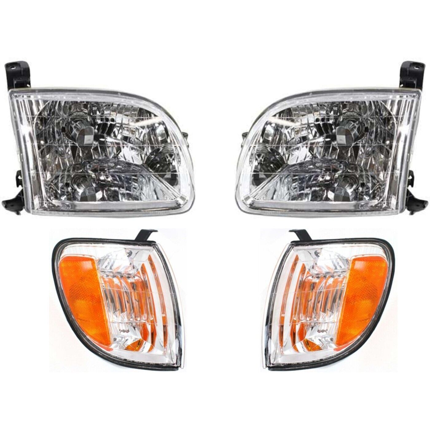Headlight and Turn Signal Light Kit For 00-04 Toyota Tundra Left Right with Bulb