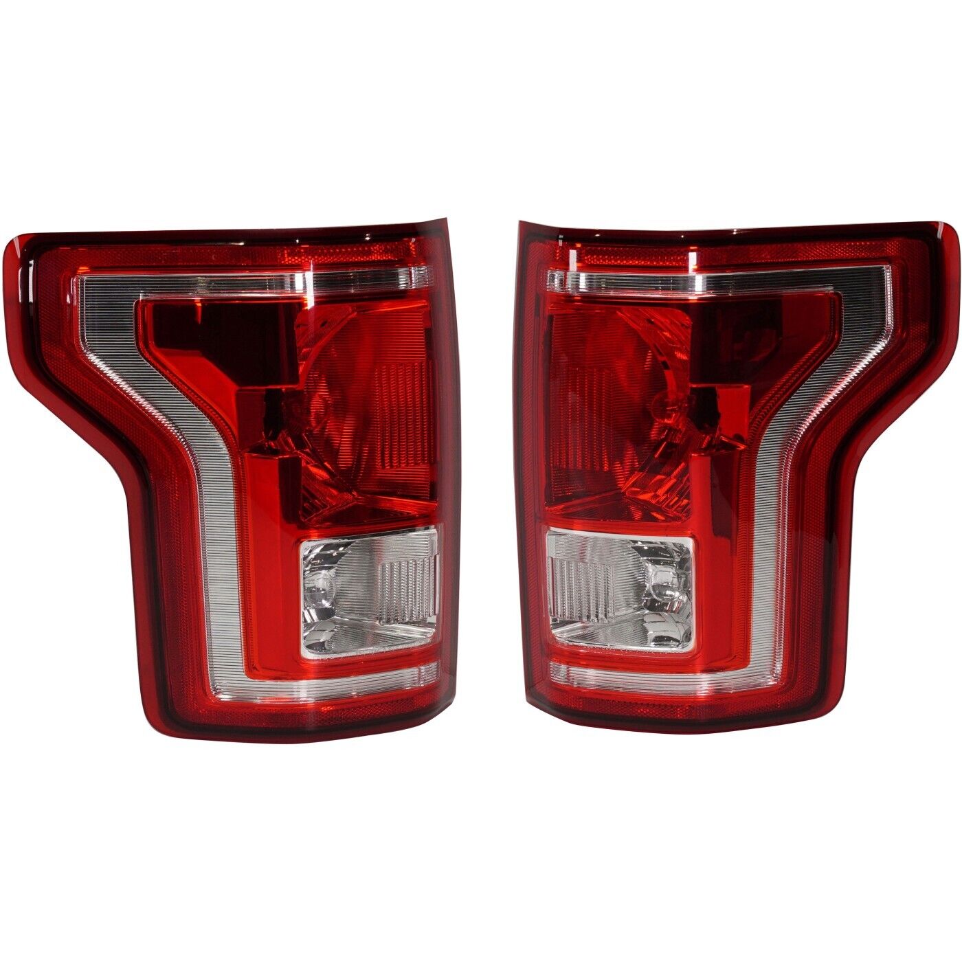 2Pc Tail Light Set For 2015-2017 Ford F-150 With Bulb Left and Right Tail Lamp