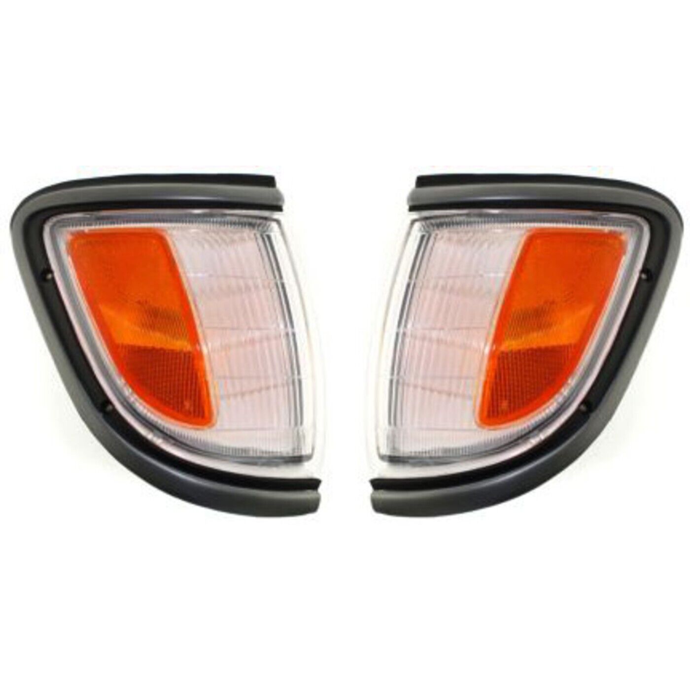 Corner Light Set For 1995-1996 Toyota Tacoma RWD 2WD With Bulb With Black Trim